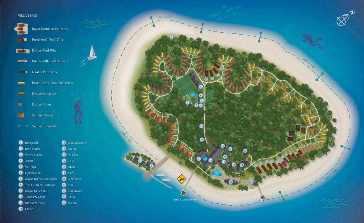 kurumba maldives resort karte
