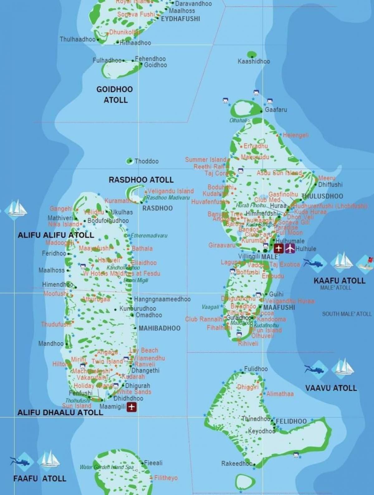 maldivu salas karte kapitāla