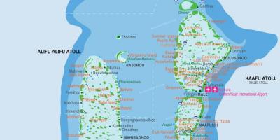 Maldivu salas lidostas karte