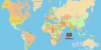 Rādīt maldīvu salas pasaules kartes