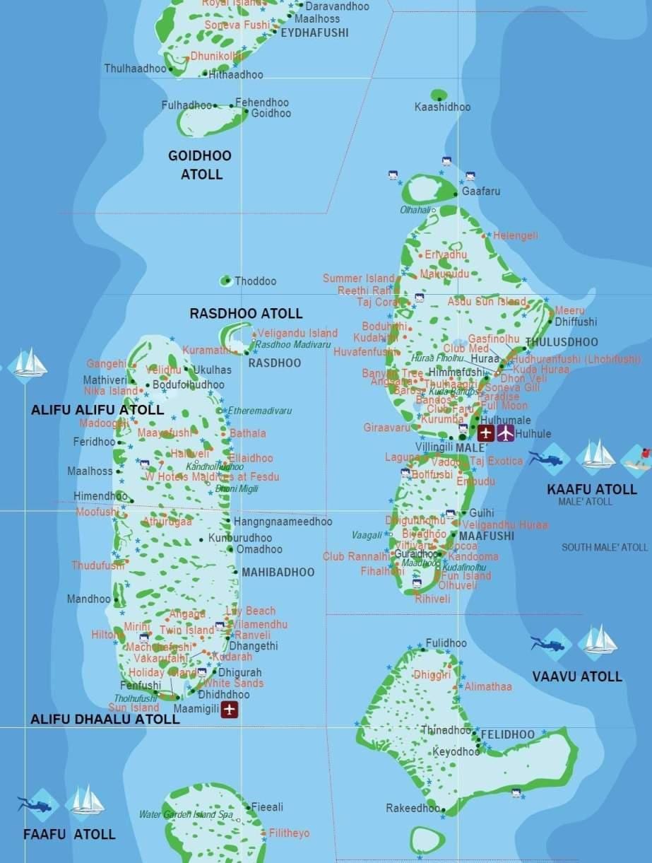 maldivu salas karte kapitāla