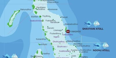 Iles maldīvu salas karte
