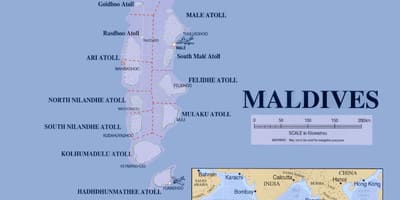 Maldivu salas prāmju maršruta karte