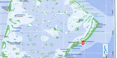 Karte north male atoll maldivu salas